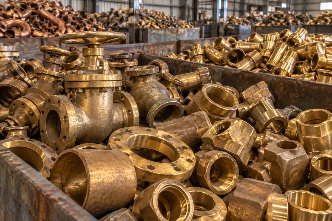 Imagen conceptual de bronce y latón